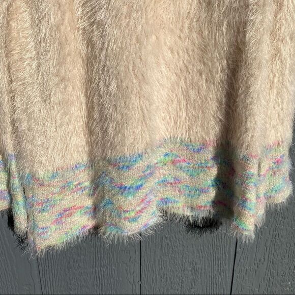 a Shappe Furry Soft Wool Rainbow Sweater XL NWT - Picture 3 of 13